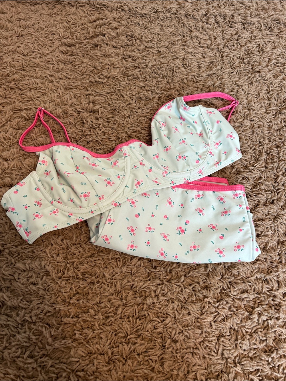 Musera mint and pink two piece boy short bikini size large - Picture 5 of 5